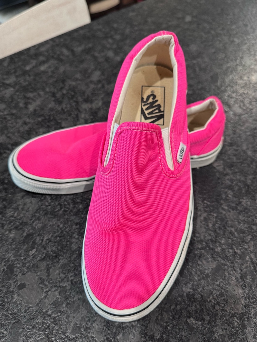 Vans Slip-On Sneakers in Hot Pink Canvas - Picture 2 of 4